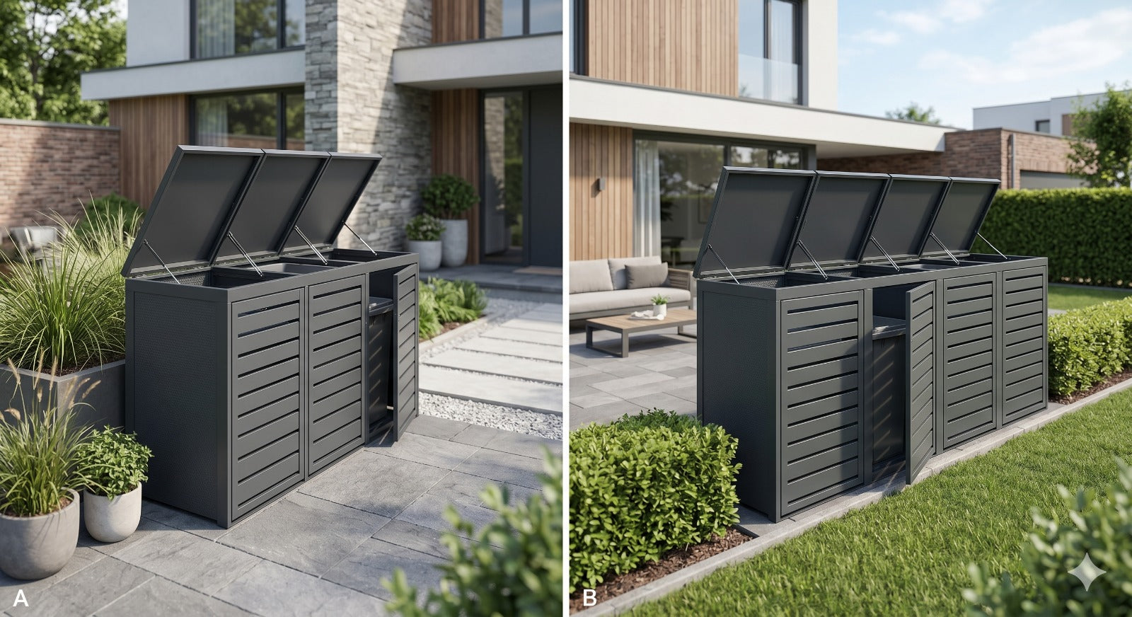 Depozitare Pubele de Gunoi 120 L cu incuietoare Cubiq BinStore