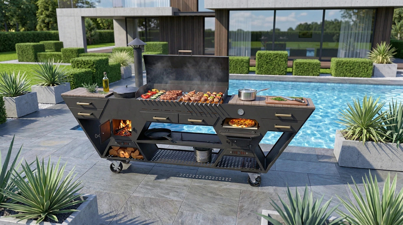 Grătar Exterior Cubiq Deluxe Fire Pit Grill