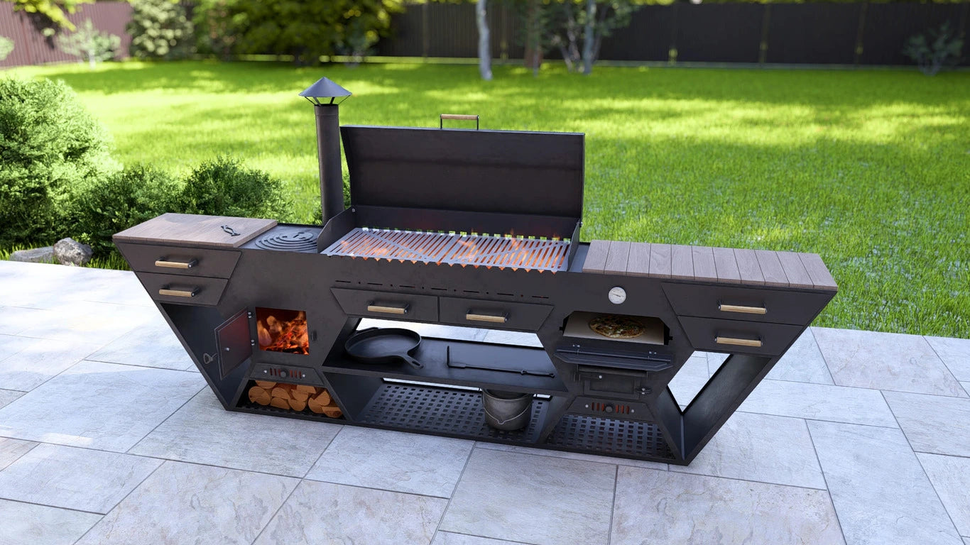 Grătar Exterior Cubiq Deluxe Fire Pit Grill