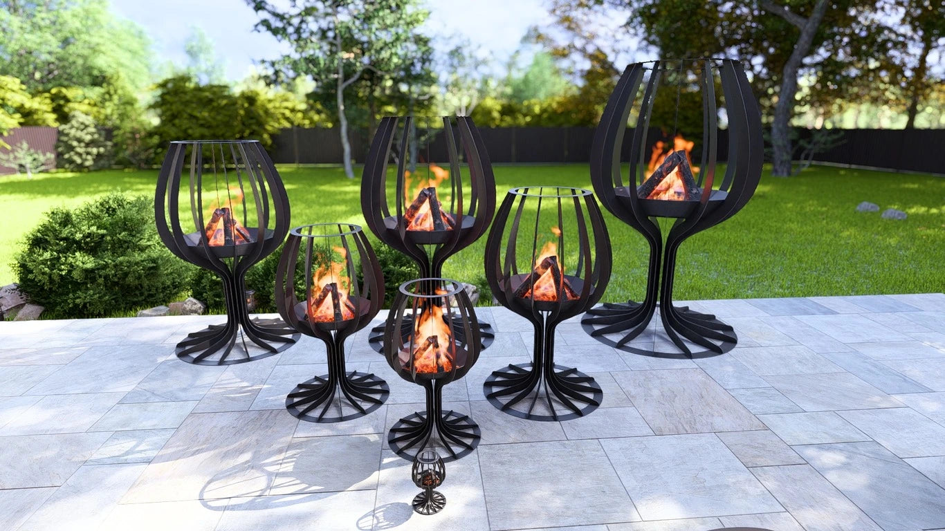 Vatră foc exterior Cubiq Wine Glass Fire Pit