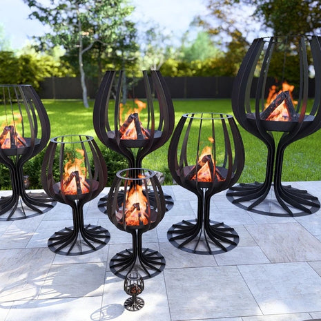 Vatră foc exterior Cubiq Wine Glass Fire Pit