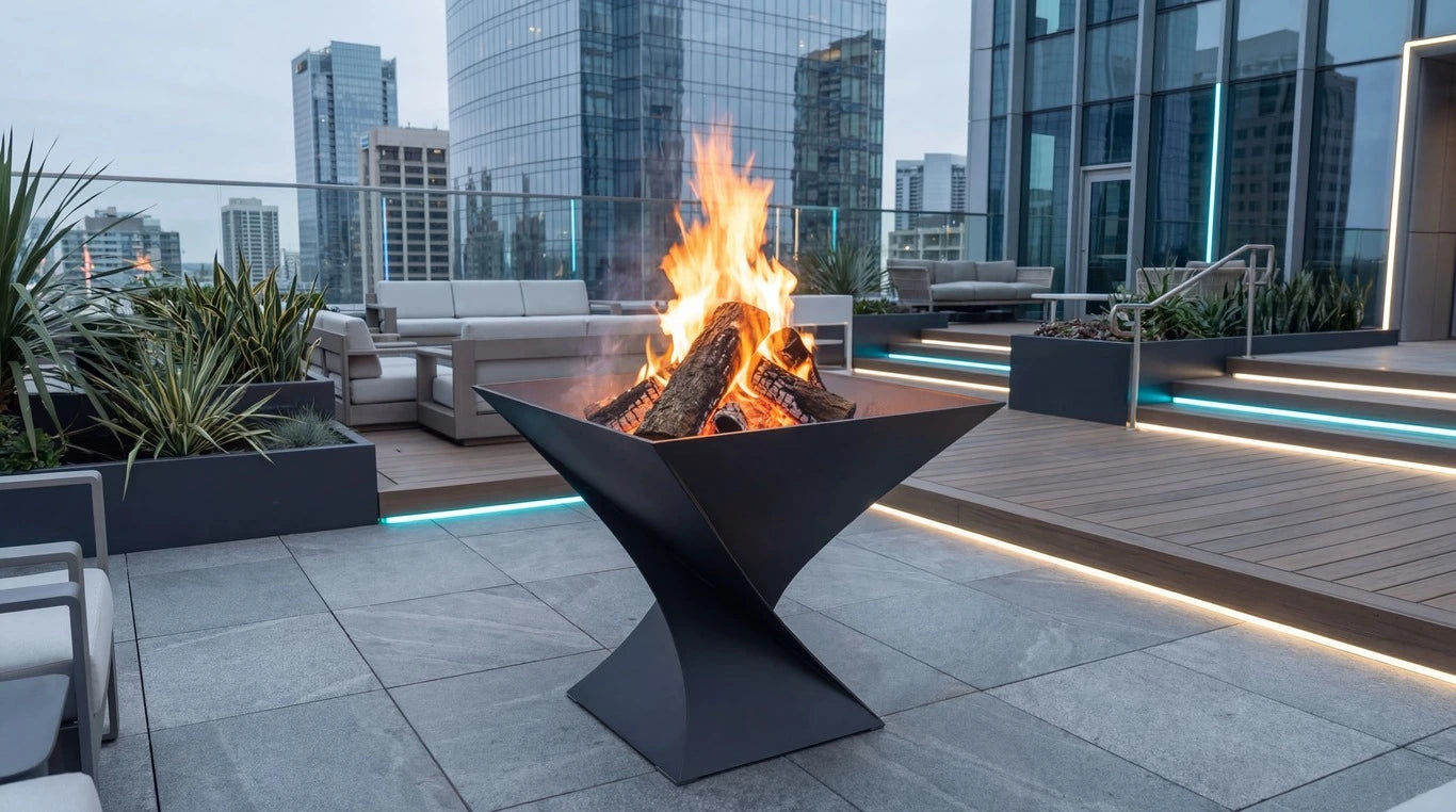 Vatră foc exterior Cubiq Twist Fire Pit