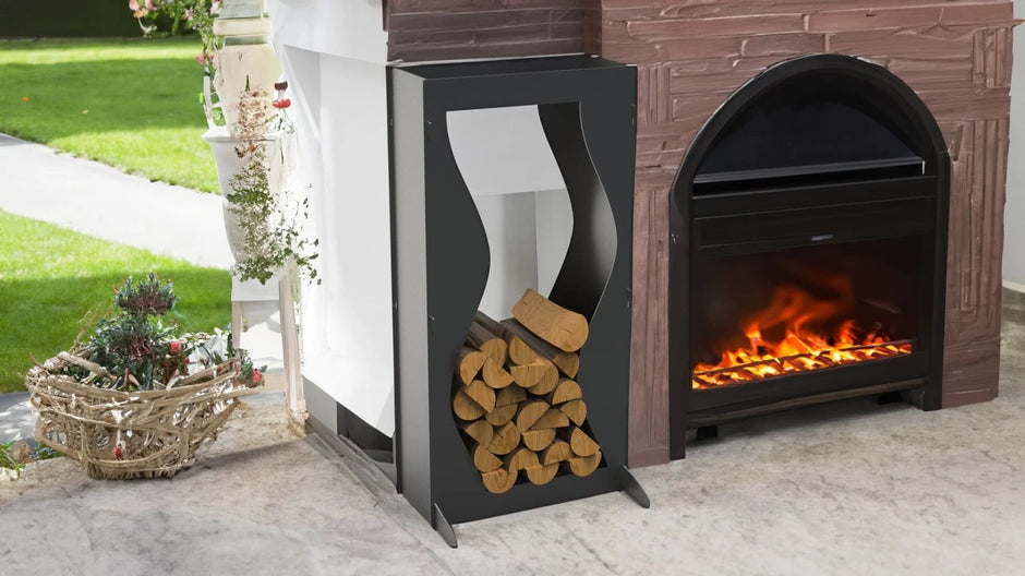 Depozitare lemne Wave Firewood Rack